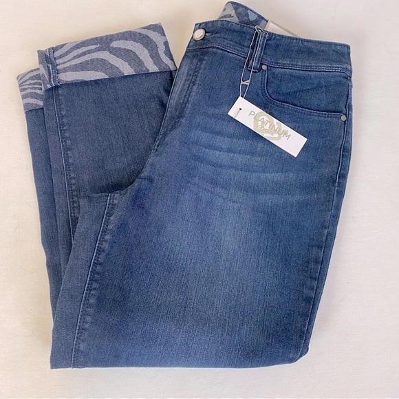 Chico's Denim - Chico’s Platinum Ankle Cuffed Denim Jeans Size 8